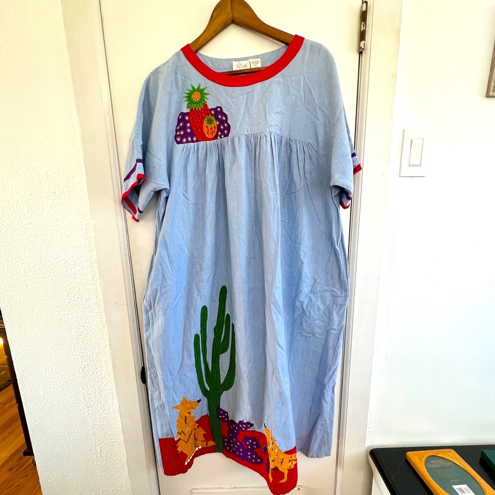 Oversized western inspired dress with pockets